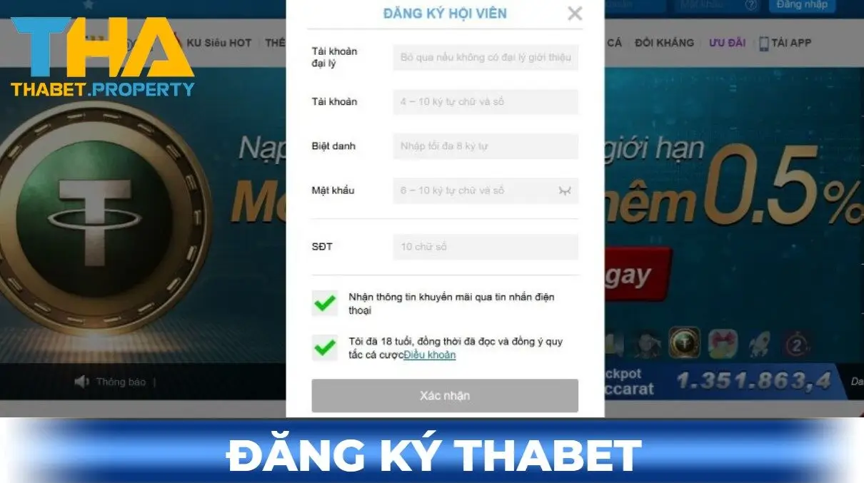 Đăng ký thabet